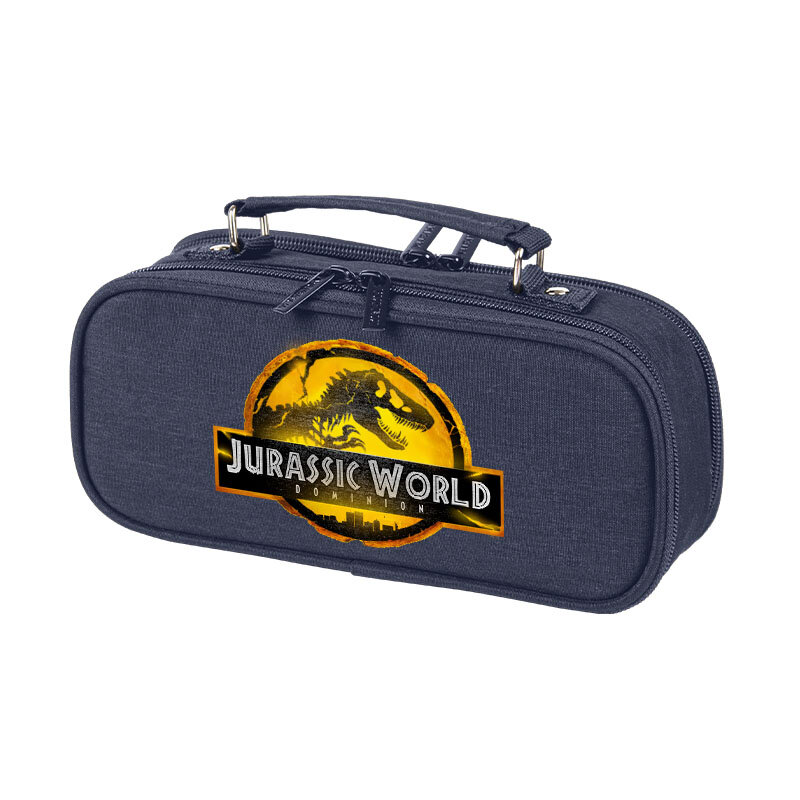 Bolsa de lápices de Jurassic World Domon, estuche de lápices multicapa de gran capacidad para niños y estudiantes, caja de papelería, bolsa de almacenamiento de papelería