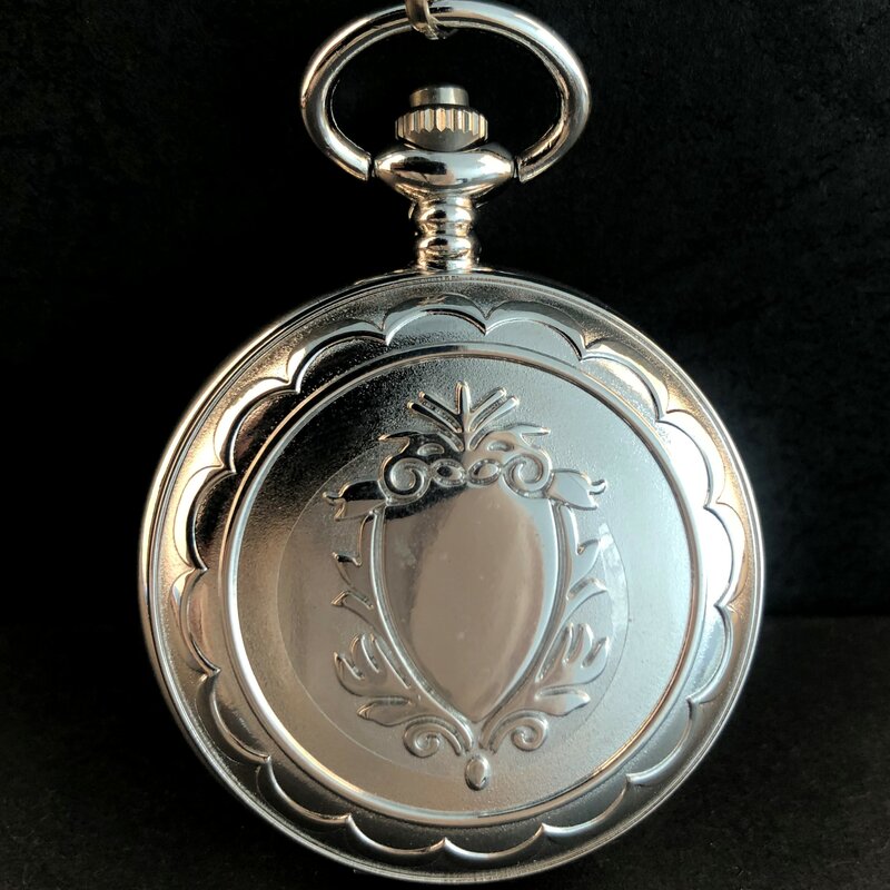 Relojes de bolsillo mecánicos antiguos de plata para hombres y mujeres, pulsera de mano Steampunk, informal, Colgante con cadena, regalos