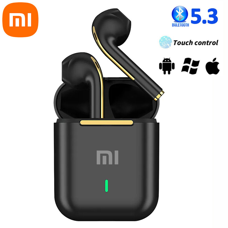Xiaomi earbud penghilang kebisingan, Earphone nirkabel Bluetooth 5.3 bisnis Stereo dalam telinga bebas genggam dengan Mic