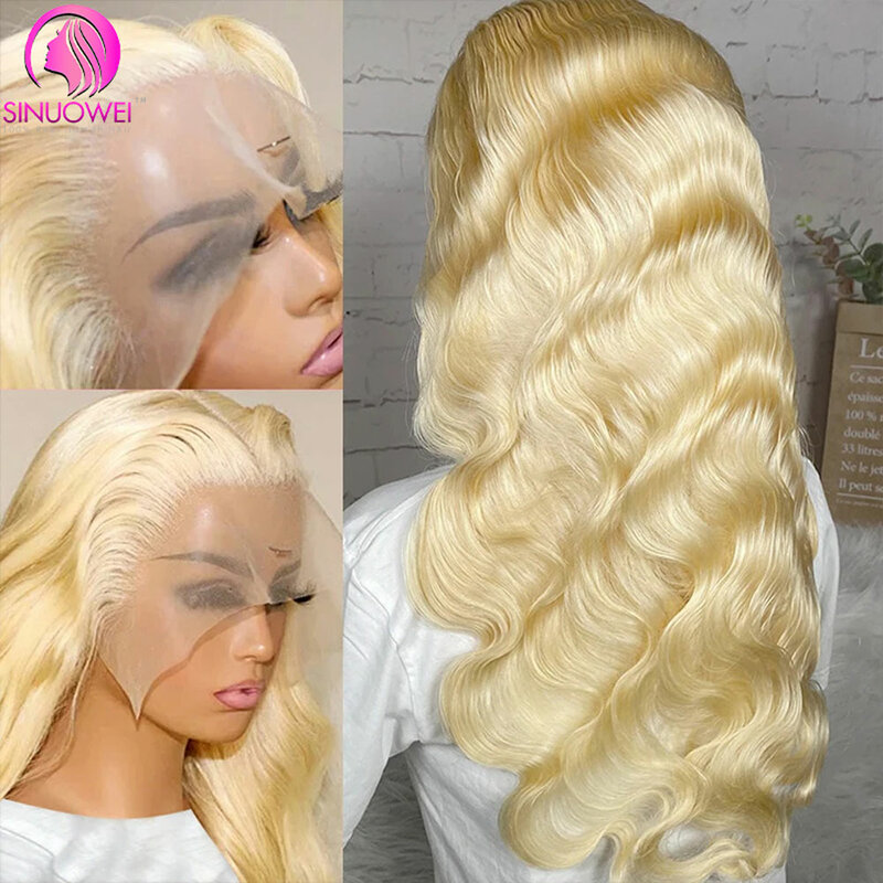 613 Transparent Blonde 13x6 13x4 Body Wave Lace Front Wig For Women Body Wave Lace Front Wigs Honey  Pre Plucked Remy Wig