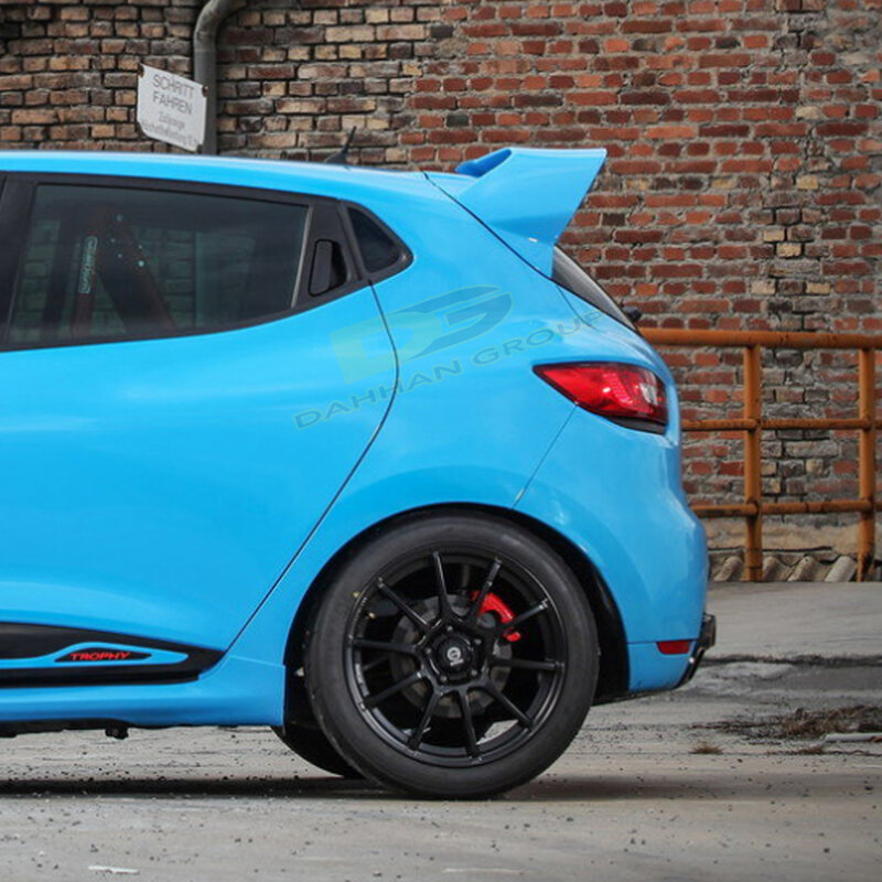Renault Clio 4 2012 - 2019 RS Style Rear Roos Spoiler Wing Primer or Color Painted High Quality Fiberglass RS GT Kit