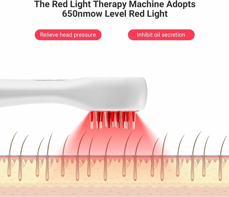مشط علاج بالضوء بالأشعة تحت الحمراء بالقرب من ، وظيفة التدليك والعد التنازلي