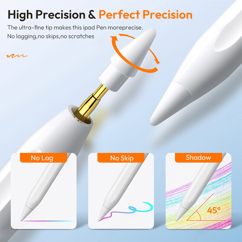 애플 펜슬 교체 팁, iPad Pro Pencil 2/1 Gen, 1 세대, 2 세대 iPencil 펜촉, 마모 방지 업그레이드