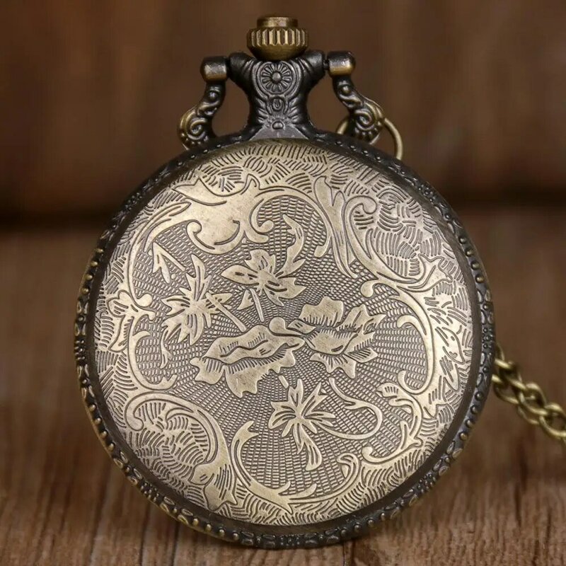 Vintage Steampunk Pocket Watch Men's Collection Military Quartz Pocket Fob Watches Fashion Pendant Gifts with Chain