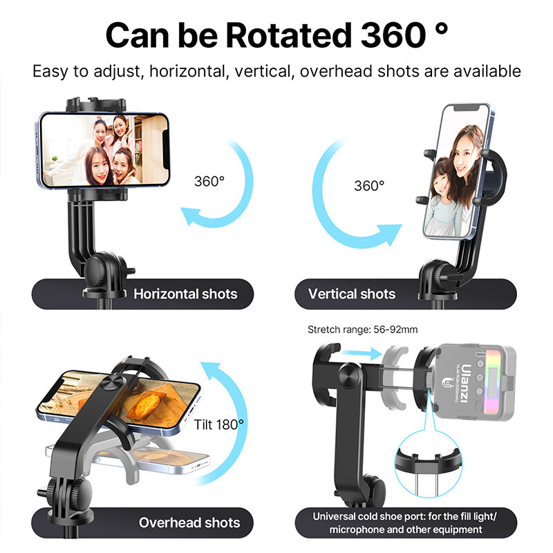 Ulanzi-Palo de Selfie inalámbrico SK-03, trípode monopié con Bluetooth de 1,5 m para teléfono inteligente GoPro Hero 12, 11, 10, 9, 8, insta360, X3, cámara DSLR