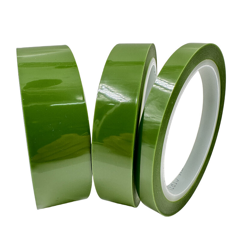 Fita de silicone poliéster verde Cq31 impermeável, resistência a altas temperaturas, longa, 50m