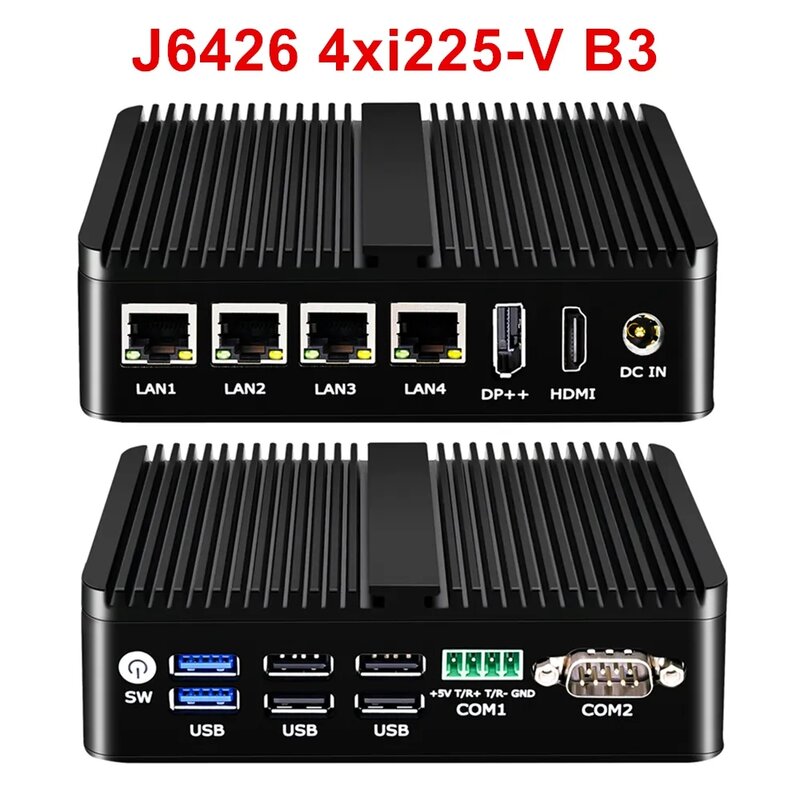 Topton Pas Cher Pare-enquêter Micro Appareil 4 Port i226 2.5GbE LAN Fanless Mini PC N5105 N100 AES-NI ExploRouter Openwrt Ménage