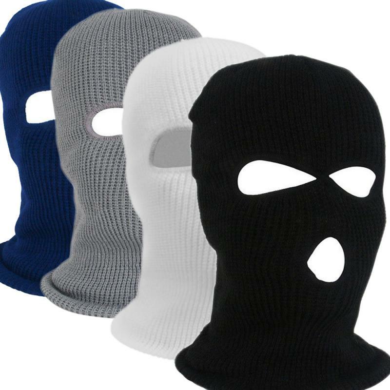 Армейская тактическая маска, маска на все лицо с 3 отверстиями, лыжная маска, зимняя шапка, Балаклава, мотоциклетный шлем, полный шлем