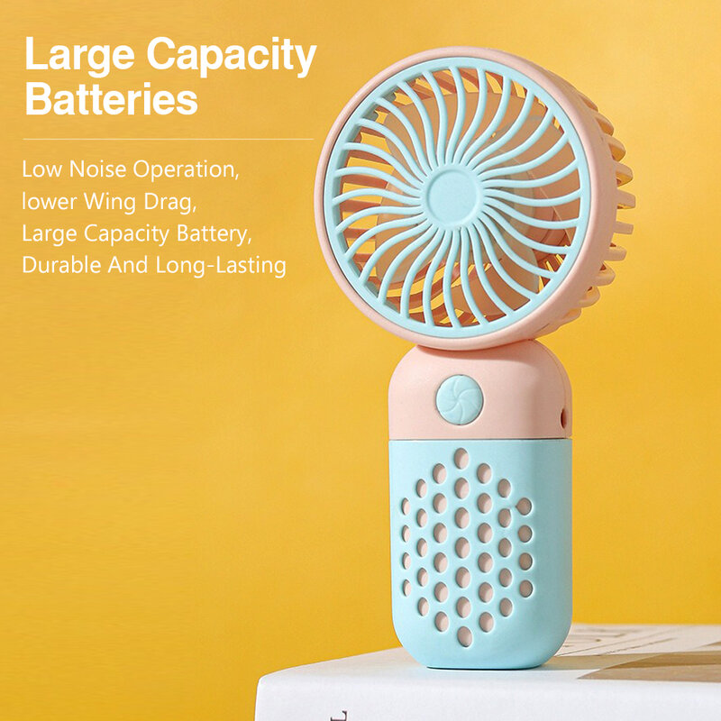USB Mini Fan Portable Rechargeable Handy Fan Size Low Noise Small Electric Fan Student Dormitory Portable air conditioner