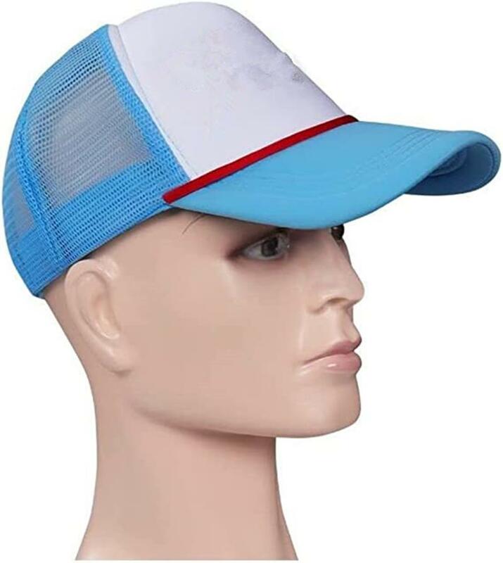Czapka typu Trucker Mesh czapka z daszkiem przebranie na karnawał kapelusz dla mężczyzn kobiety dzieci Halloween Casual ubranie sportowe niebieski