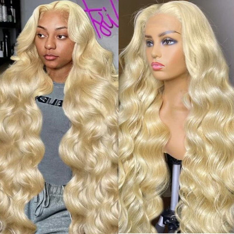 HD Transparent 613 Honey lace front human hair wig 13x6 body wave blonde choice 30 40 inch Pre plucked brazilian glueless wigs