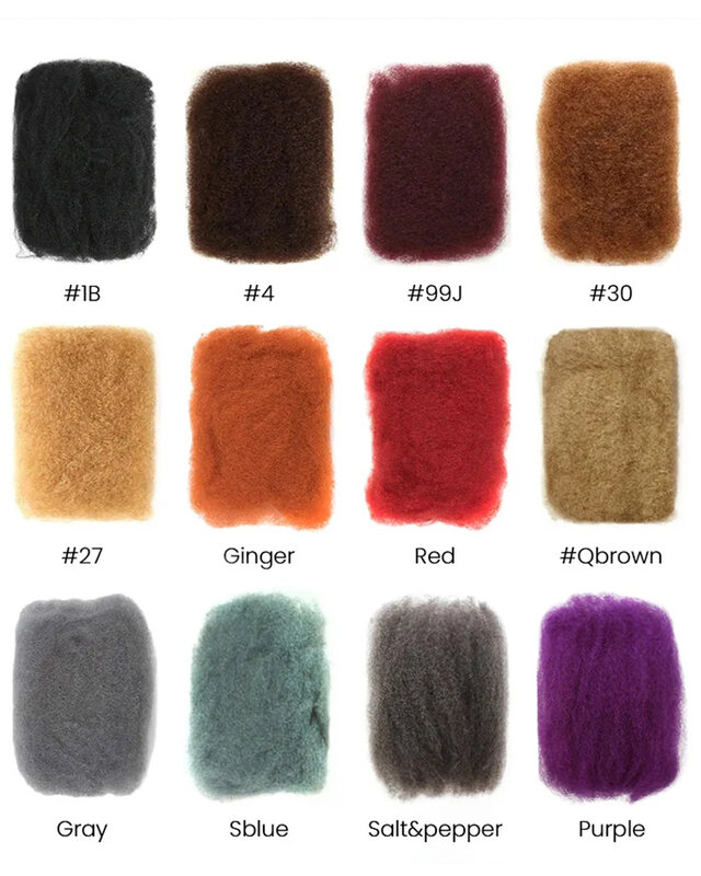 Afro Kinky extensión de cabello humano, Afro Kinky a granel, asequible, 99J Color borgoña, trenzado, rastas, 50g por unidad