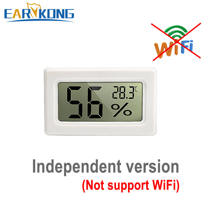 温度および湿度センサー,wifi,スマート湿度計,lcdディスプレイ付き屋内温度計,alexaおよびgooglehomeと互換性があります
