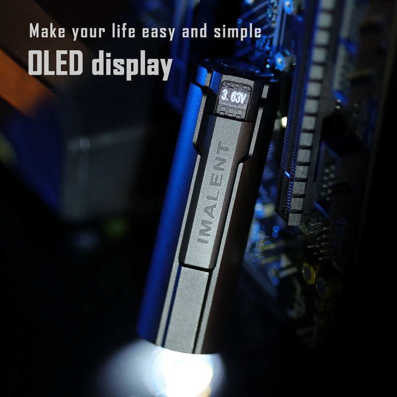 IMALENT LD70 EDC Linterna Recargable Mini Handlight, alto rendimiento 4000 Lumens CREE XHP70.2 LED alta Potencia antorcha, Impermeable Flashlight 5 Modos, para camping y senderismo [Clase de eficiencia energética A+++]