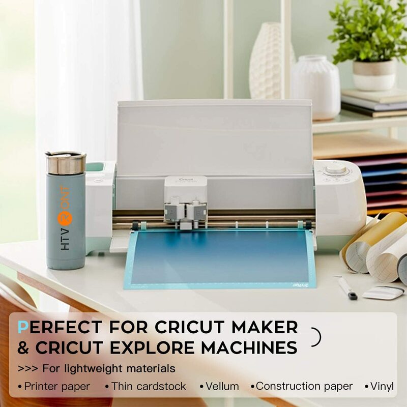 HTVRONT 6 Pack 12x12in/30x30cm PVC Adhesive Cutting Mat Pad Engraving Machine Base Plate for Cricut Explore Air/Air2/Maker DIY
