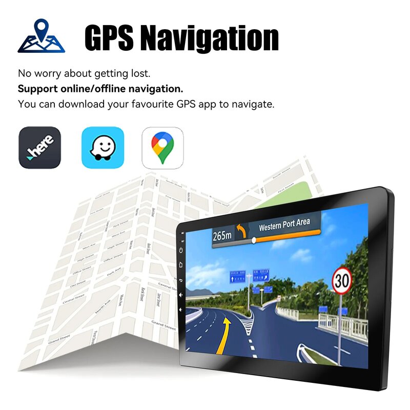 ESSGOO 2 Din Autoradio Carplay Android Auto 7 9 10 pollici 4G 64G lettore multimediale universale DSP AM RDS AHD GPS WIFI Autoradio