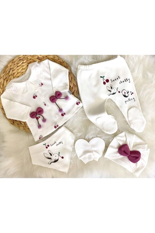 Set Pakaian Bayi Musim Semi Balita Bayi Laki-laki Perempuan Atasan + Celana Sweter Kasual 5 Potong Pakaian Fashion Bayi Baru Lahir Laki-laki