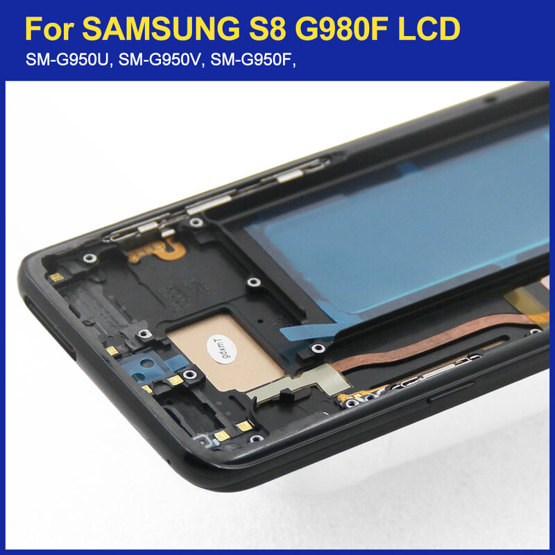 Pantalla LCD TFT S8 para Samsung S8, digitalizador de pantalla táctil con Marco, G950, G950F, SM-G950FD, 100% probado, nuevo