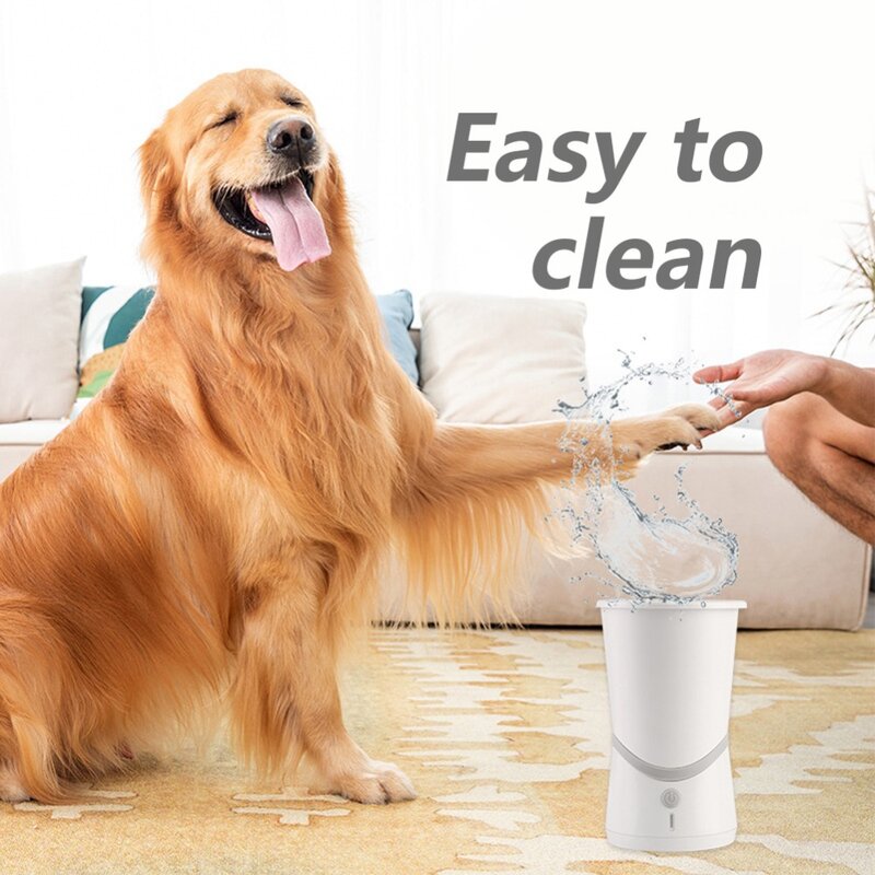 Automatic Dog Paws Cleaner Pet Foot Washer Cup Portable Paw Cleaner For Small and Medium-sized Dogs With Soft Silicone Bristles