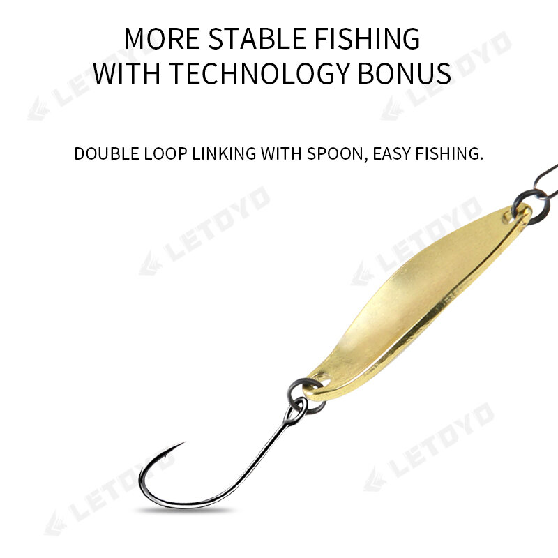 LETOYO forged shank Barbed oversize eye Fishhook for spoon lure High Carbon Steel black nickle spinner hook for Stream fishing