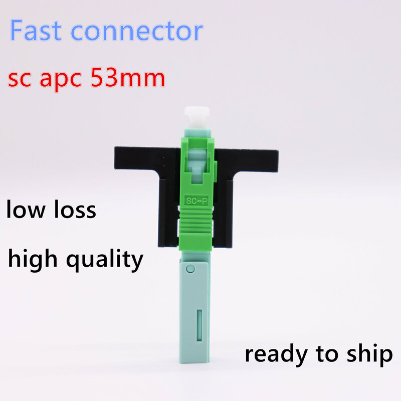 Conector rápido Sc apc, 53mm, modo único, ferramenta ftth, conector rápido de fibra óptica, atacado
