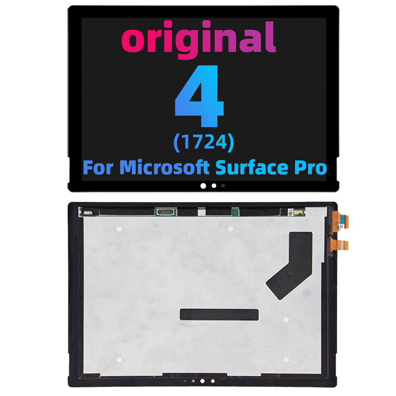 Pantalla LCD de prueba 100% para Microsoft Surface Pro 1, 3, 4, 5, 6, 7, montaje de digitalizador con pantalla táctil 1866, 1807, 1796, 1724, 16311514