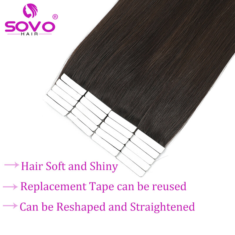 Невидимая лента для наращивания человеческих волос, лента для наращивания волос, полиуретановая лента для наращивания волос на всю голову, 40 шт./упаковка, 12 А, высокое качество