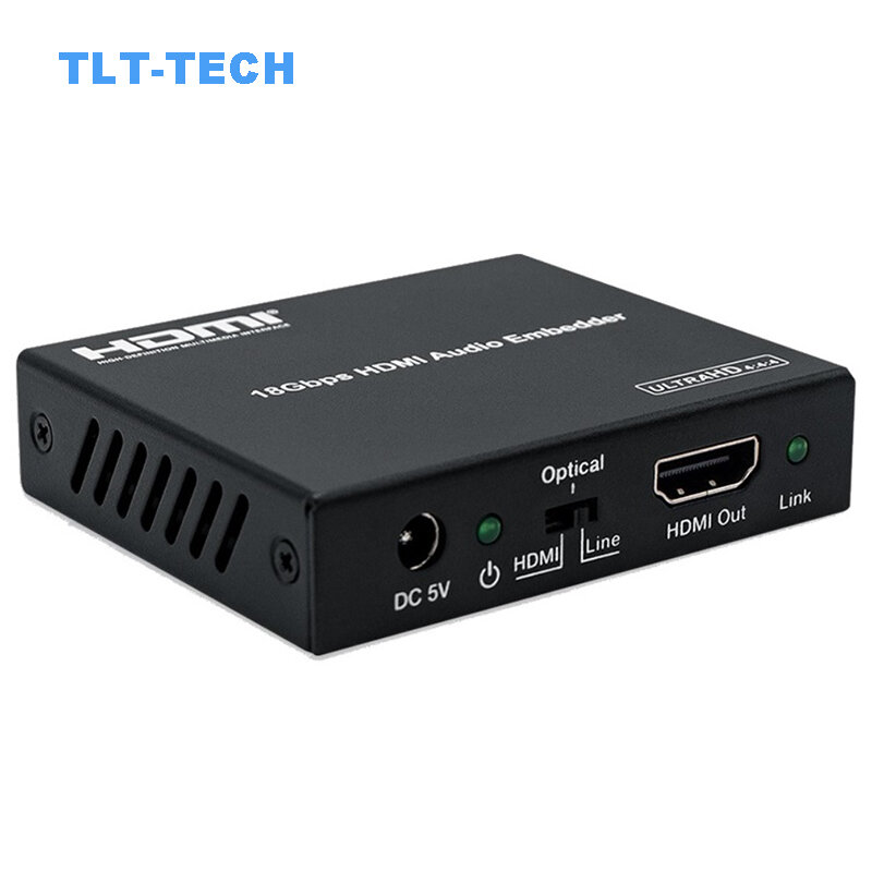 Embedder Audio 18Gbps 4K HDMI2.0 dengan HDCP 2.3 Mendukung Bypass CEC