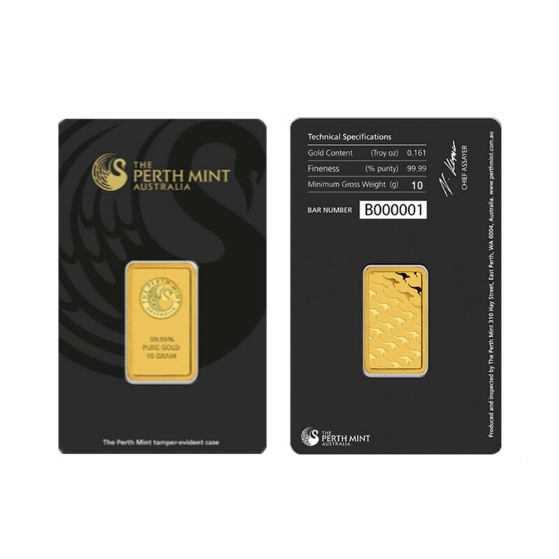 Australia Gold Bar Series Seal Packaging With An Independent Serial Number Brass Core Fake Gold Block Craft Collection Gift
