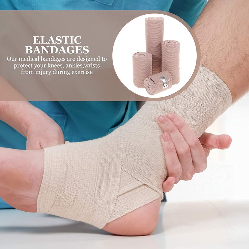 High Elastic Compression Bandage with Clip Closure Tendon Sports Tourniquet Basketball Ankle Support Knee Pad Fitness Bandage