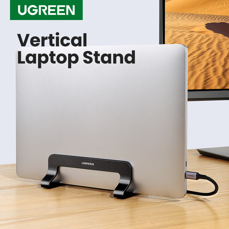 UGREEN Vertical Laptop Stand For MacBook Pro Aluminum Portable Notebook Stand Laptop Support MacBook Air Pro Tablet Phone Stand