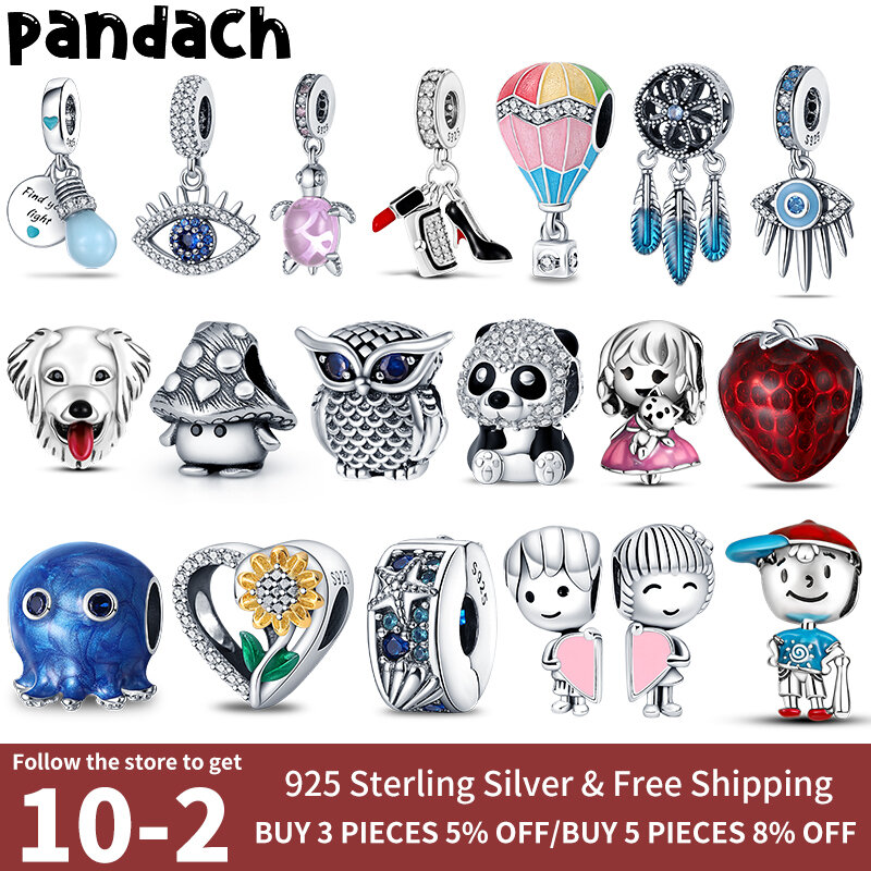 2023 New 925 Sterling Silver Charms  Beads Fit Pandora Bracelet DIY Jewelry For Women Pendants Girl Birthday Gift