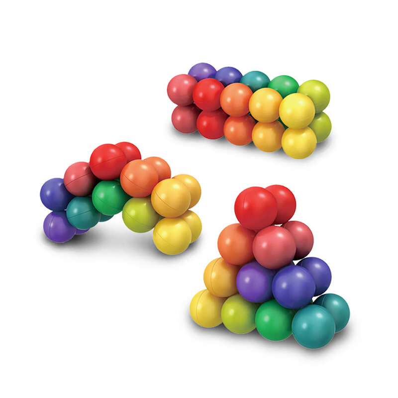 1pc Puzzle Zappeln 3D Magic Ball, Stress abbau sensorisches Spielzeug, sensorische Zappeln Spielzeug Stress abbau untrennbare Regenbogen ball