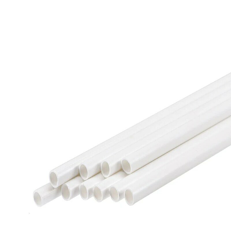 Tubo redondo de plástico ABS blanco, hueco, 2/2 OD, 5/3/4/6/8mm x longitud 250mm, 5/10/25/50 unidades