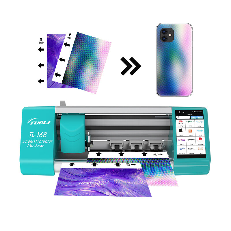 TUOLI 52pcs Wrap Sticker Printing Multiple Pattern Album Phone Back Decorative Film Sheet for Mobile Skin 168 Cutting Machine