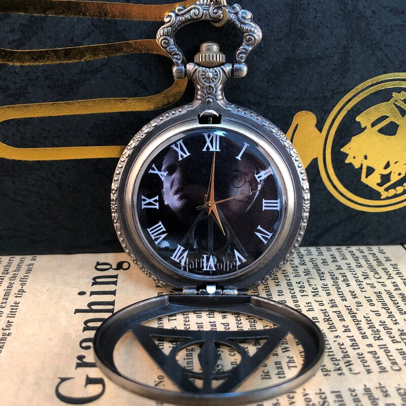 Оригинальные карманные часы с классическим логотипом, полый скелет, бронзовый ретро кулон с цепочкой, подарки для детей
