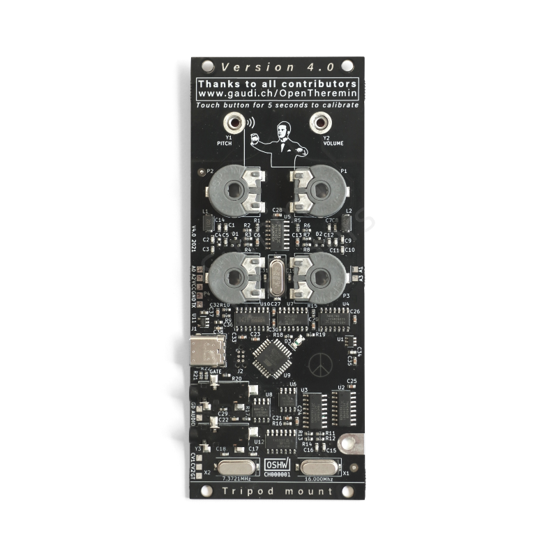 OpenTheremin papan PCB V4, papan pengembangan instrumen musik DIY kompatibel sepenuhnya Arduino desain papan tunggal baru