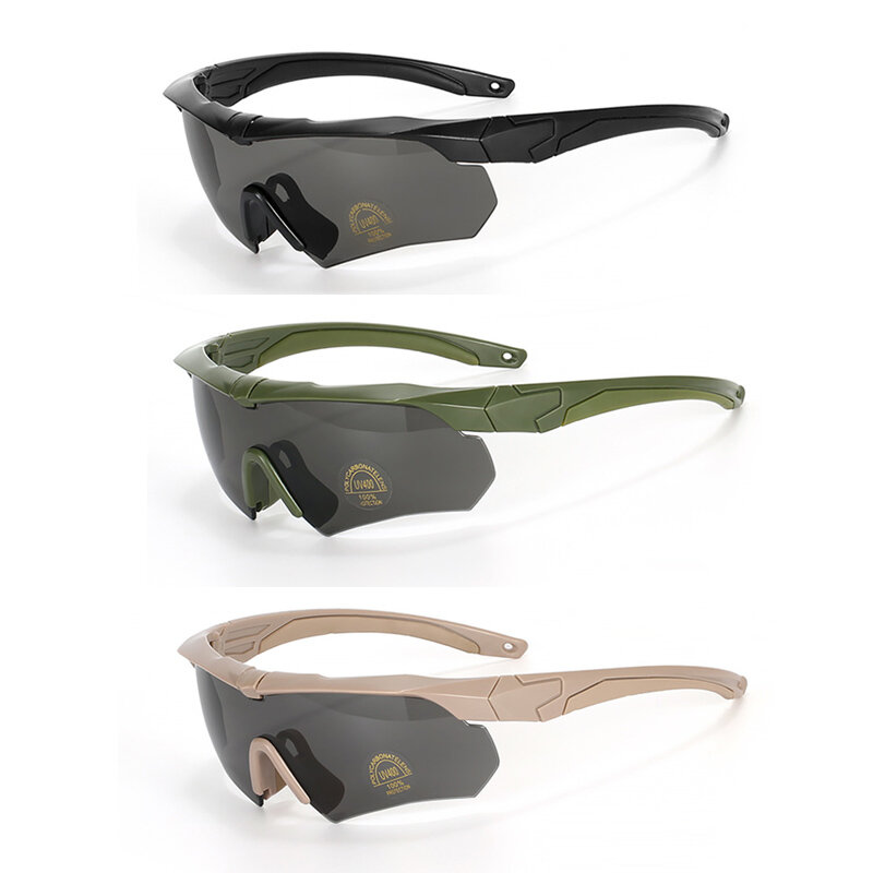 Gafas tácticas polarizadas para deportes al aire libre, Juego de 3 lentes, gafas de escalada, a prueba de viento, a prueba de polvo, gafas protectoras de seguridad, nuevo