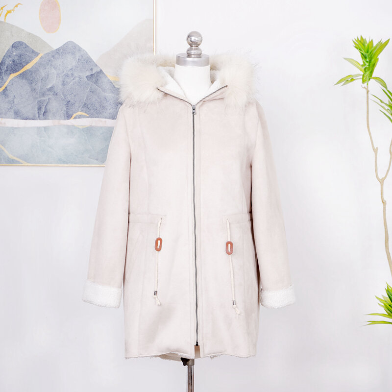 Abrigo de piel sintética con solapa para mujer, chaqueta cálida de visón, ropa de invierno