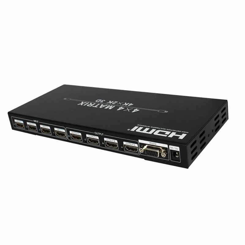 HDMI Ma Trận 4X4 HDMI1.4 Công Tắc Bộ Chia Bộ Chuyển Đổi 4X4 Ma Trận Với RS232 & EDID