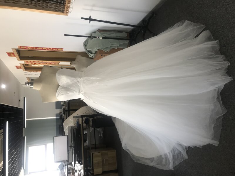 EververPatients-Robe de mariée longue en tulle, 150cm, robe de mariée royale, prête au soleil, bon marché, remise, WDW009, 2022
