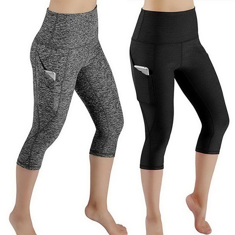 Women Fashion Sports Leggings With Pocket High Waist Push Up Ladies Pants Fitness Gym Leggings Female Workout Yoga Pants