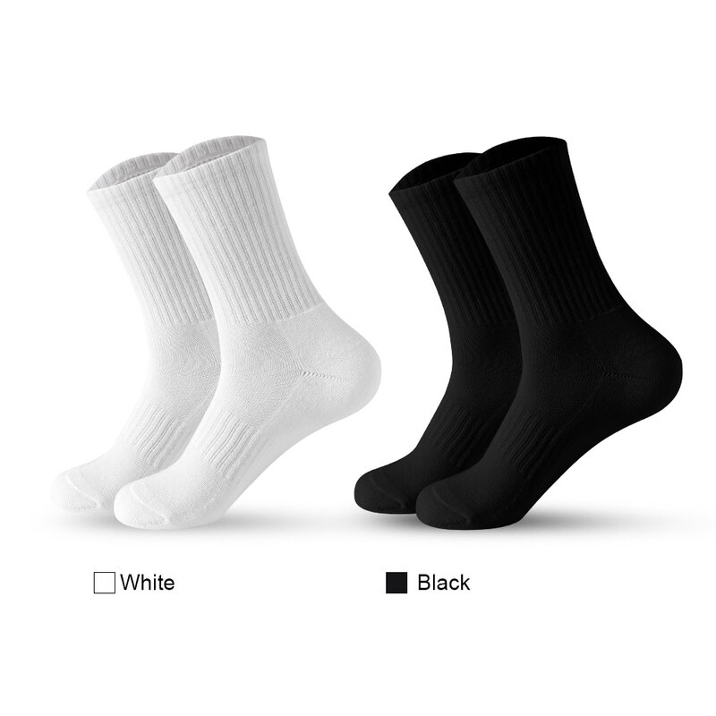 Calcetines largos de algodón para hombre, calcetín deportivo suave y transpirable, color blanco, talla grande, para verano e invierno, nuevo estilo, 6,5-11