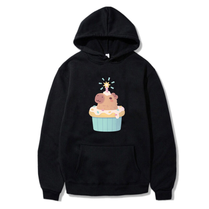 Sudadera con capucha de cumpleaños para mujer, suéter con estampado de dibujos animados Unisex, ropa de calle de moda, suave, regalo informal
