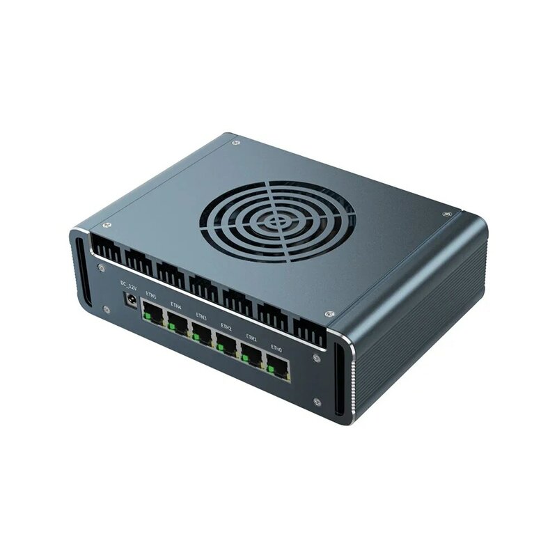 Mini PC Firewall Appliance, Auto Power-on, Wi-Fi, PC, Intel i7-1265U, i5-1245U, i3-1215U, Micro Router, RJ45 COM, 2,5 GHz, 6 LAN Port