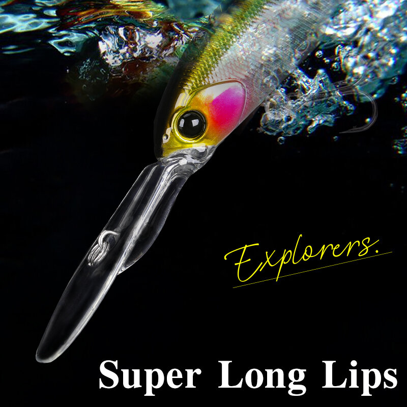 TSURINOYA 57SP Deep Dive sospensione Minnow SHAD Fishing Lure EXPLORERS 57mm 8.3g Long Casting Hard Baits Bass Pike Jerkbait