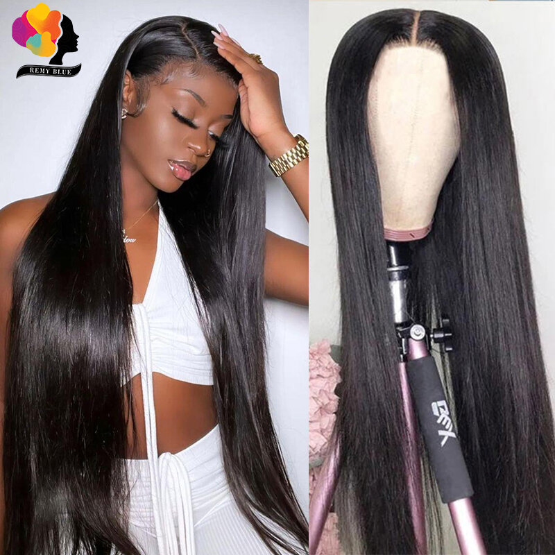13×4 Transparent Lace Front Human Hair Wig Pre-Plucked Loose Deep Wave Brazilian Straight Human Hair Lace Frontal Wigs for Women