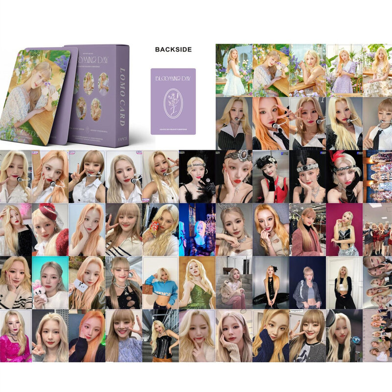 55 Teile/satz (G) i-DLE Lomo Karten 2023 Saison der Grüße Photocards Kpop Mädchen Gruppe Mitglied Doppel Side Print Foto Karten Fans Geschenk
