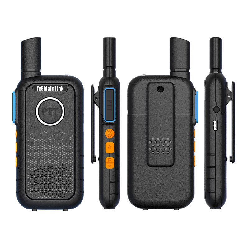 Mini walkie-talkie Dual PPT UHF 400-470Mhz, Radio portátil bidireccional, carga USB, Radio de mano para restaurante y cafetería