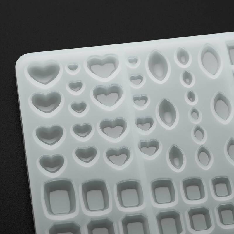 Breast Milk Faceted Cabochon Silicone Mold,Epoxy Resin Keepsake DIY Jewelry Mold,Heart,Marquise,Rectangle,Square Mold 1507052